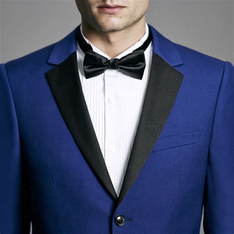 Topman Limited Edition Of 100 Mens Cobalt Suit With Contrast Lapel