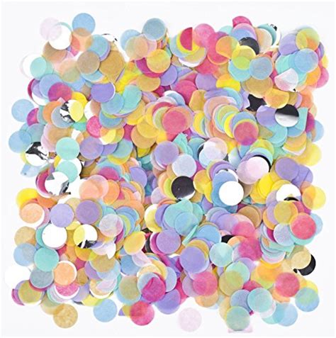 Fecedy Assorted Color Circles Tissue Paper Confetti 1 Inch 5000pcspack