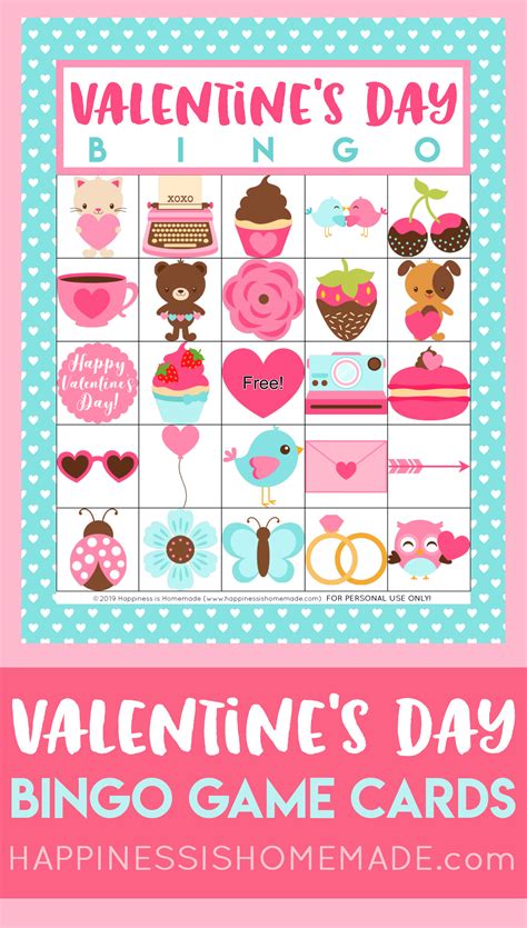 Printable Valentine Bingo Game Cards