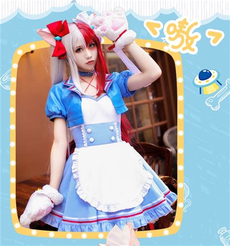Anime Maid Coffee Shop Todoroki Shoto Cosplay Costume Cat Maid Dress