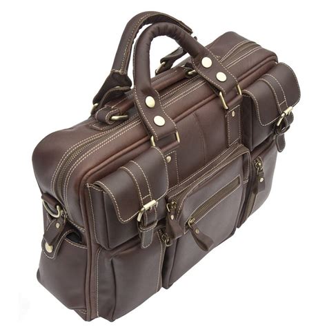 Luxury Leather Multi Pocket Travel Bag By Wombat