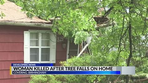 Woman Killed After Tree Falls On Her Home In Birmingham Youtube