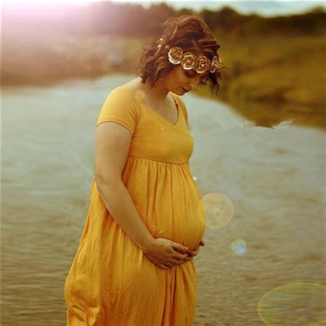 Buy Puseky Maternity Dress Photo Shoot Maxi Maternity
