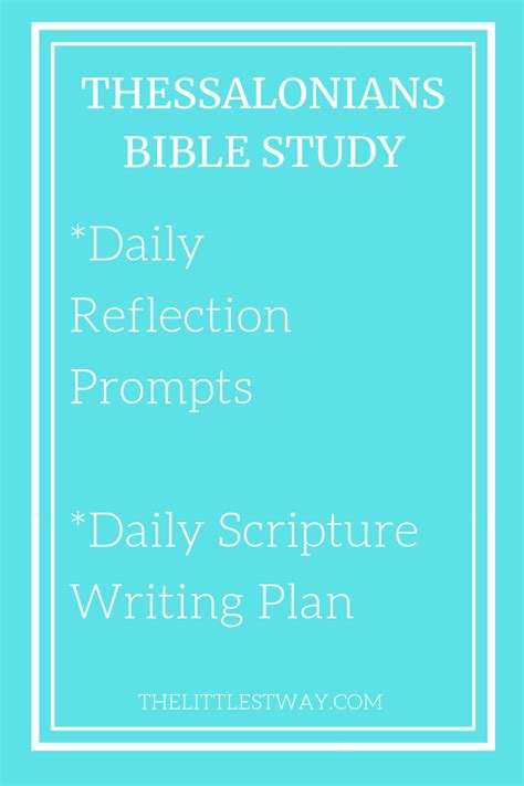 Thessalonians Bible Study Pin The Littlest Way