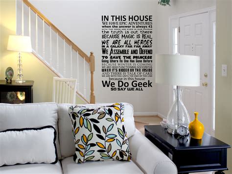 In This House We Do Geek Sticker Wall Art Company