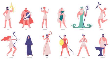 Vector Of Ancient Gods Greek Gods And Id Royalty Free Image Stocklib