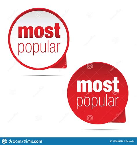 Most Popular Label Sign Stock Vector Illustration Of Popularity