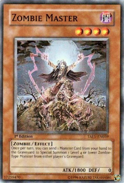 Yu Gi Oh Tactical Evolution Single Zombie Master Super Rare Da Card World