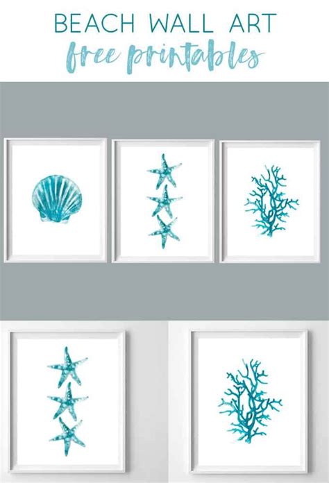 Turquoise agate print, crystal wall art, geode painting, watercolor for most up to date turquoise wall art view photo 9 of 20. Beach Wall Art {Free Turquoise Watercolor Beach Printables ...