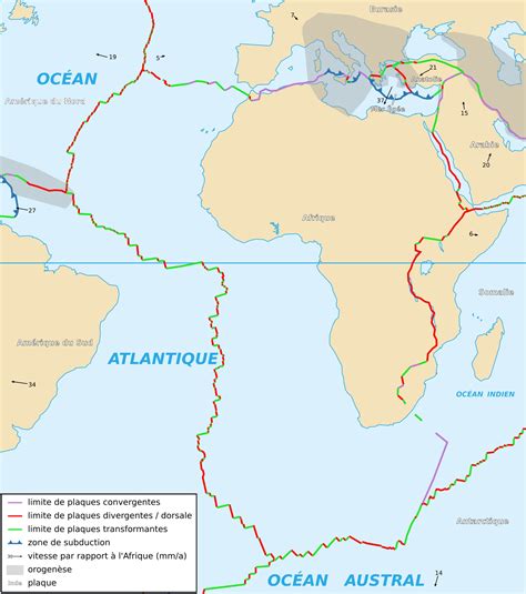 Africa African Tectonic Plate • Map •