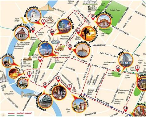 Bangkok Attractions Map Pdf Free Printable Tourist Map Bangkok