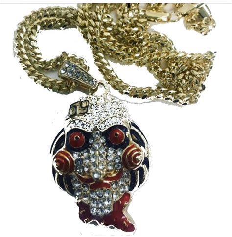 Tekashi 69 Red Eye Pendant New In Box Wfree Gold Chain