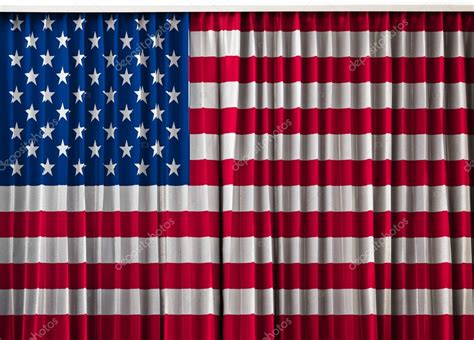 Spojené Státy Americké Americké Vlajky Na Závěs — Stock Fotografie