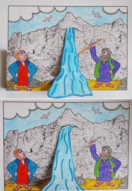 Free Printable To Make This Craft For Moses Bringing Water Out Of The