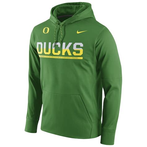 Nike Oregon Ducks Apple Green Circuit Pullover Performance Hoodie