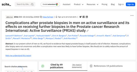 Complications After Prostate Biopsies In Men On Active Surveillance And