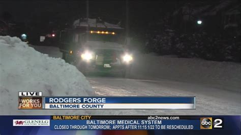 Crews Work To Clear Roads In Baltimore County Youtube