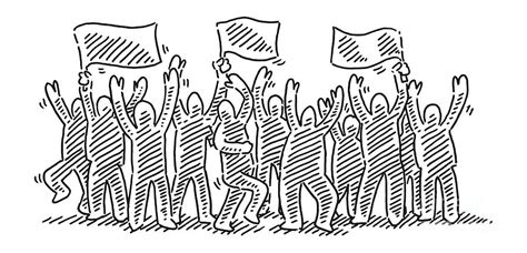 Cheering Crowd Group Of People Celebration Drawing Drawing By Frank