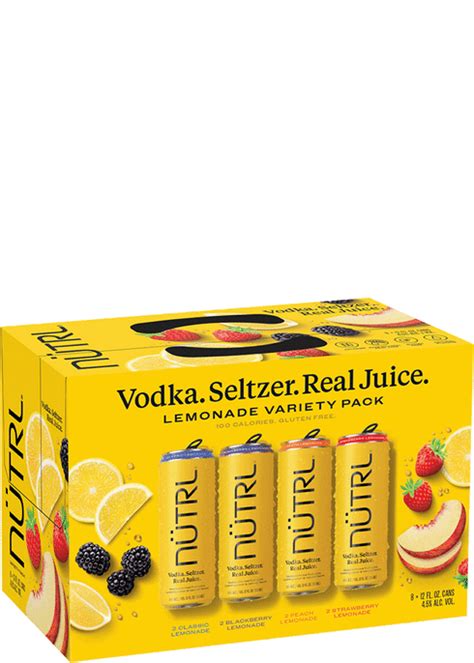 NUTRL Lemonade Variety Pack Vodka Seltzer Total Wine More