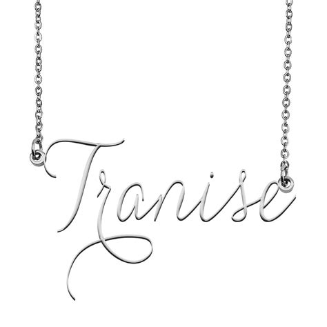 Tranise Name Necklace Custom Personalized Name Plate Jewelry For