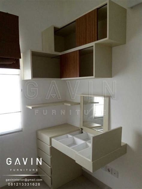 Meja Rias Minimalis Modern Finishing Hpl Kombinasi Gavin Interior