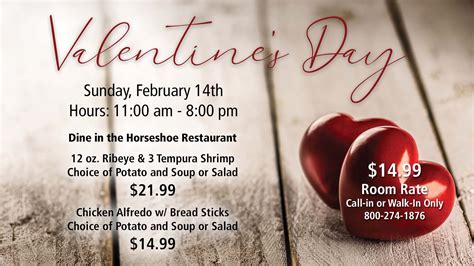 Valentines Day Dinner And Room Special Promotions First Gold