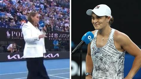ash barty australian open results jelena dokic cries during interview