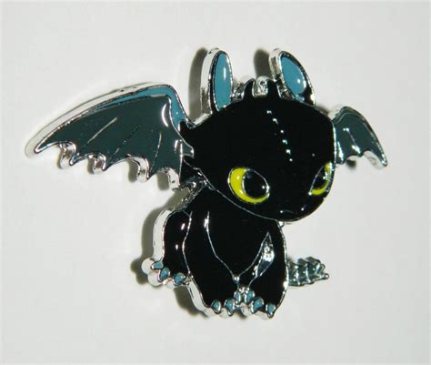 How To Train Your Dragon Movie Toothless Die Cut Metal Enamel Pin New