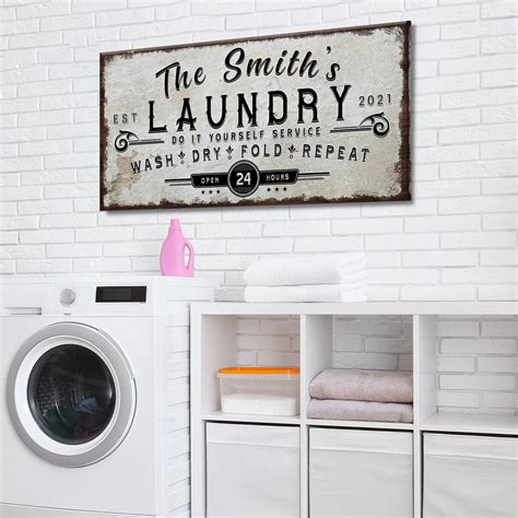 laundry sign personalized laundry room decor rustic laundry etsy uk