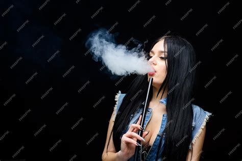 Premium Photo Fashion Girl Vaping White Cloud Of Smoke Vaping Is Sexy Nicotine Addiction