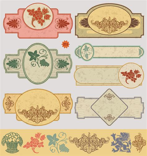 Classical Label Graphics 5932 Free Eps Download 4 Vector