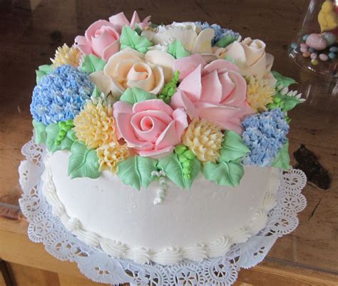 Beautiful Pastel Spring Bouquet Cake