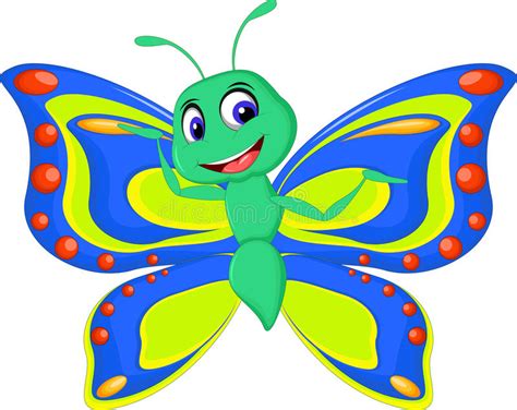 Cute Butterfly Cartoon Stock Illustration Illustration Of