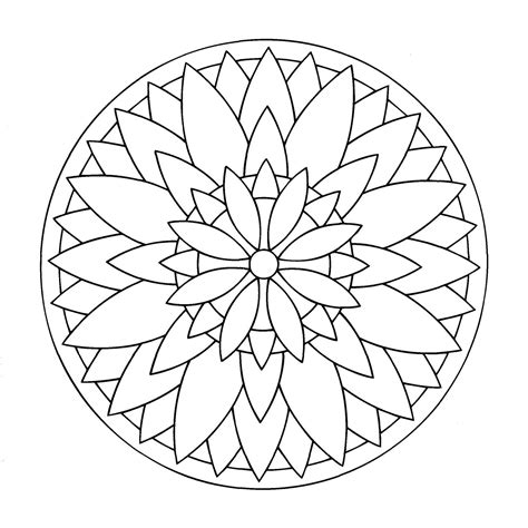 Simple Mandala Coloring Pages For Kids At Getdrawings Free Download