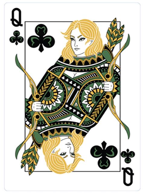 Playingcardstop1000 Dota 2 Queen Of Clubs Playing Cards Art Diy
