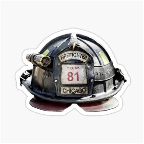Chicago Fire Helmet Truck 81 Sticker For Sale By Emilybraz7 Redbubble