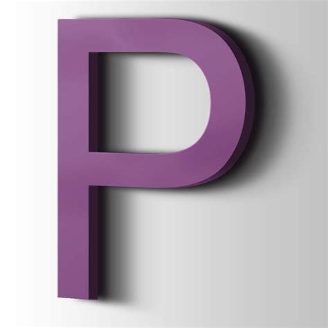 Kunststof Letter P Arial Acrylaat 4008 Signal Violet Kopen Stickermaster