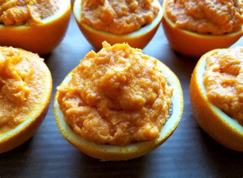 Sweet Potato Stuffed Oranges And Caramelized Pears Give It Some Thyme