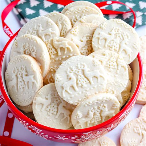 Christmas Shortbread Cookies Recipe For Embossed Rolling Pin • Food