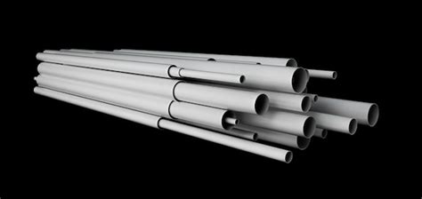 Premium Photo Pvc Pipes Stacked In Warehouse A Series Of White Tubes