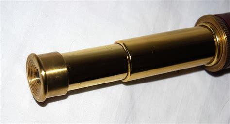 Tasco 1ag 25x30mm Leather Bound With Brass Finish Spyglass Pocket