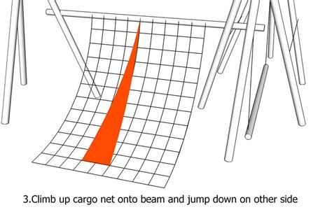 Ropes And Poles Obstacle Course Explanatory Drawings