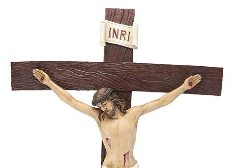 Ebros Large 30 Tall Inri Jesus Christ On The Cross Wall Hanging Cruci