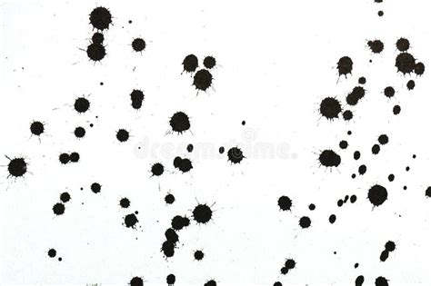 A Lot Of Black Spots On A White Background Stock Image Image Of