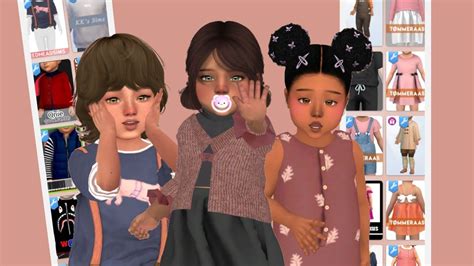 Toddler And Kids Cc Sims 4👶50links Youtube In 2021 Sims 4