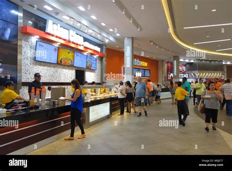 Busy Food Court At Florida Mall Orlando Usa Stock Photo Alamy