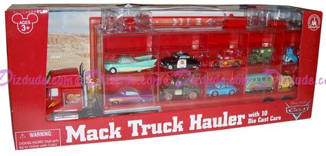 Disney Pixar “cars” Mack Truck Hauler With 10 Die Cast