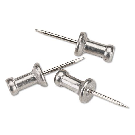 gem aluminum head push pins aluminum silver 1 2 100 box janeice products co inc