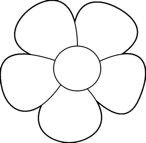 Simple Flower Design Coloring Page Flower