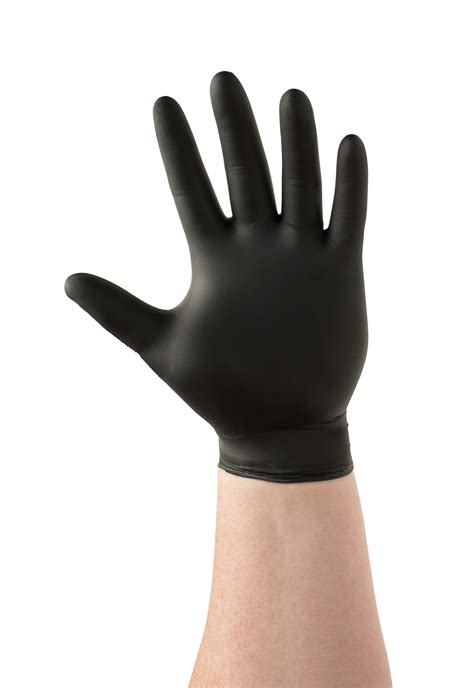 Black Nitrile Disposable Gloves Medical Exam Latex Free Powder Free